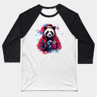 Gangsta Panda Hip Hop Street Graffity style Baseball T-Shirt